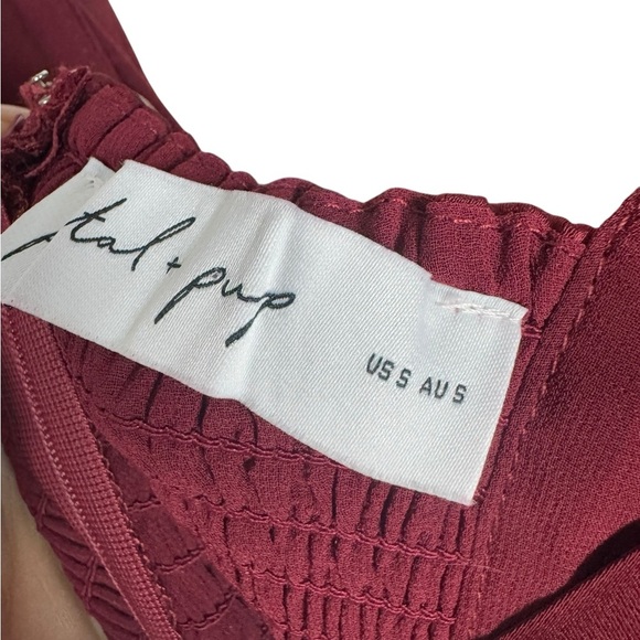 PETAL & PUP CASPER MAXI DRESS - WINE S B709 - Picture 6 of 6